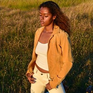Vintage Gold Leather Jacket